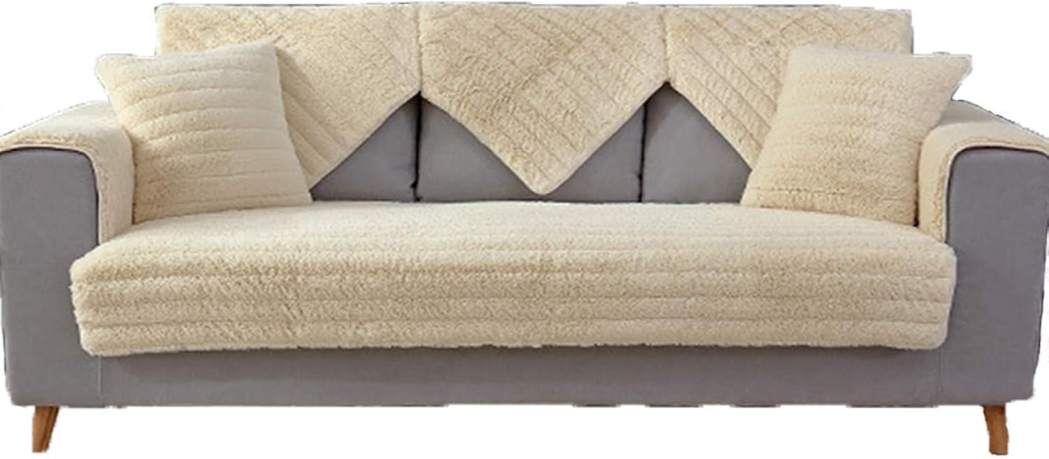 Sofa Cover Soft Plush Sofa Slipcover Cozy Durable Easy Fit Sofa Towel