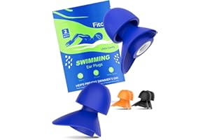 Swimming Ear Plugs for Kids (Aged 10+), Soft Comfort, Small Sized Waterproof Earplugs for Children, Women with Small Ears, Sw