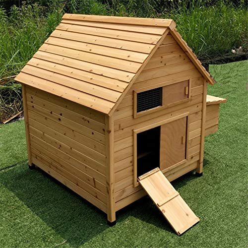 JHKGY Großer Hühnerstall Aus Massivem Holz,Arche Geflügel Nistkasten,Mit Schiebeschale Und Wasserdichtem Dach… – Bild 5