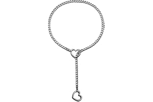 Harry and Henry Heart Slip Chain Necklace for Women Handmade Punk Cuban Slip Chain Choker Necklace Jewelry Adjustable Gothic Lariat Y-Necklace Stainless Steel