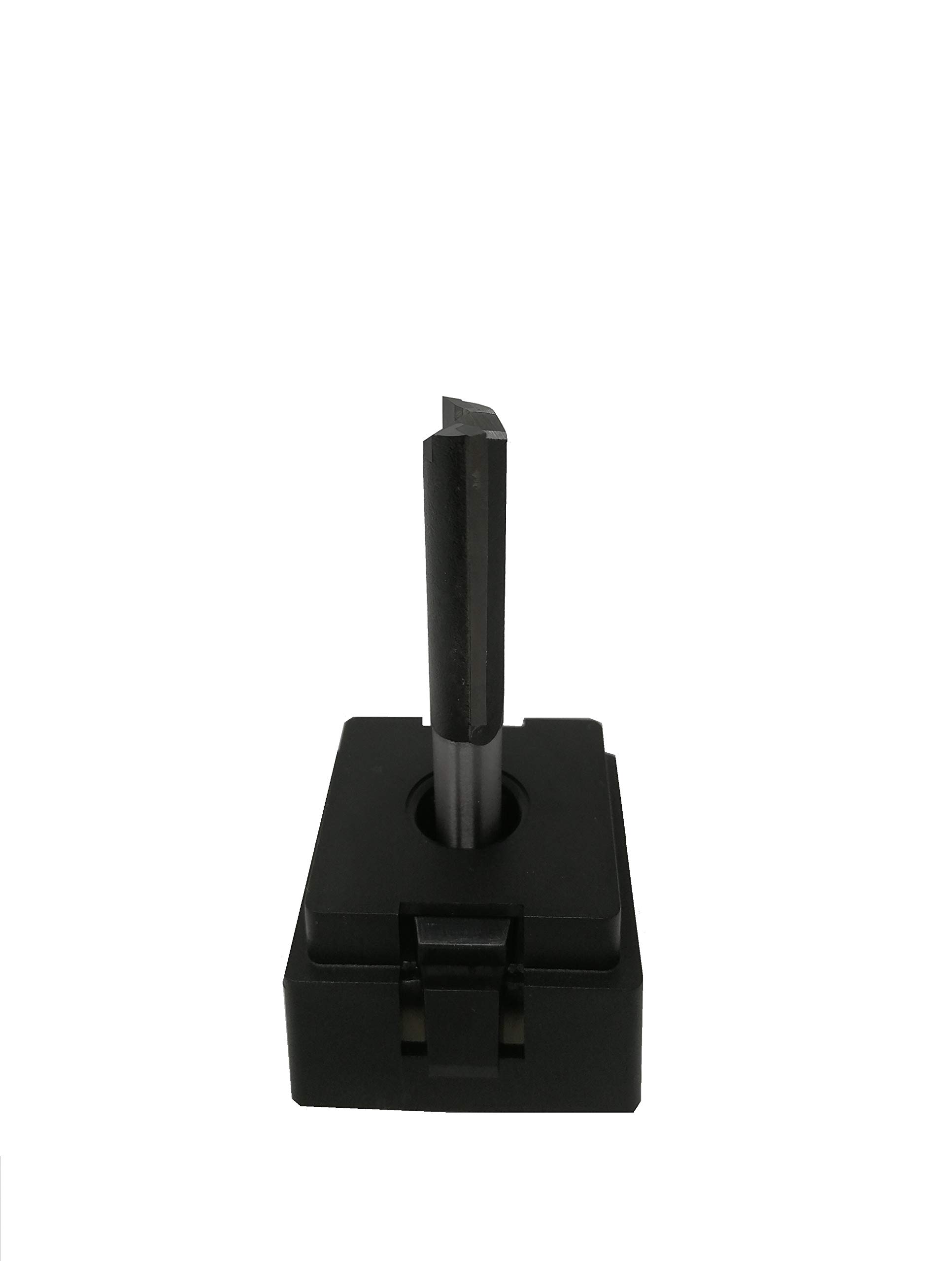 jjw-germany HW HM Router Bit Groove Cutter Z = 2 Long D = 12 mm NL 38 mm Long with Carbide Base Blade and 8 mm Shank — image 1