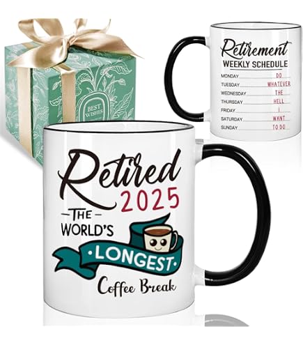 Funny Retirement Coffee Mug 11Oz - 'Happy Monday' Gift For Retirees, Coworkers, Teachers - View #3