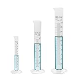 3 Pcs Plastic Graduated Cylinder Set, 3 Sizes 10ml