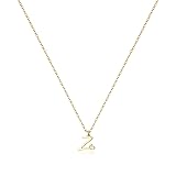 Tewiky Initial Necklace for Women-14k Gold
