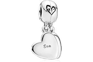 MSPOVOF Mom Heart Family Charms Bead for Bracelets and Necklaces 925 Sterling Silver For Women Jewelry Present