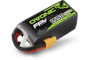 OVONIC 4s Lipo Battery 100C 1550mAh 14.8V Lipo Battery with XT60 Connector for RC FPV Racing Drone Quadcopter