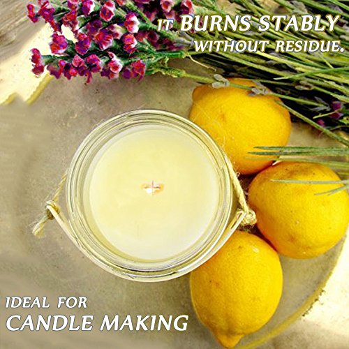 EricX Light 5 inch Cross Wooden Candle Wicks, 20 Sets, Wood Candle Wicks for Candle Making