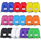 CODOBON 20 Pack Drawstring Bags,Bulk Draw String Backpack, DIY Gym Sports Cinch Bag Sackpack for Women Men