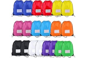CODOBON 20 Pack Drawstring Bags,Bulk Draw String Backpack, DIY Gym Sports Cinch Bag Sackpack for Women Men