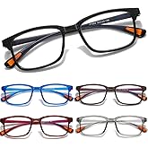 Hubeye Reading Glasses For Men Blue Light Blocking Anti Ray Comoputer Reader Classic Sqaure Lightweight Eyeglasses