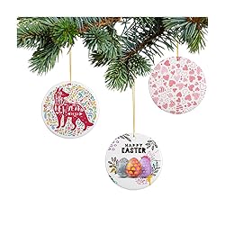 PYD Life 25 PCS Sublimation Ceramic Ornament Bulk