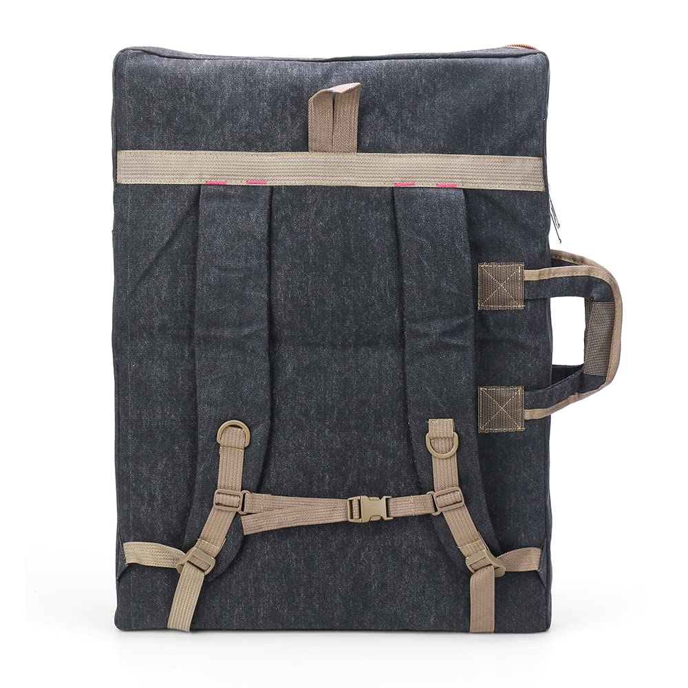 TRANSON Art Portfolio Case Artist Backpack Canvas Bag Large 26” x 19.5”