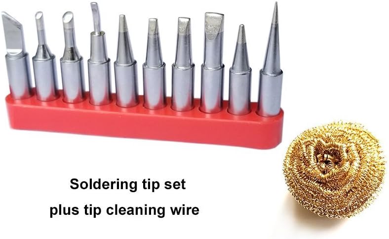 Shinenow Generic 900M Tip for HAKKO 936,937,Aoyue 937+, Aoyue 469, Saike 909D/852 Plus 1pc of Tip Cleaning Wire