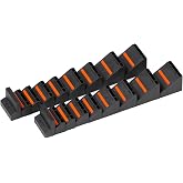 ToolBox Widget Basics Wrench Organizer Rubber Drawer Holders, 16 Pack | Modular Rubber Holders Keep Wrenches Sorted In Any Tool Drawer, Each Pack Includes 16 Individual Slots, Expandable