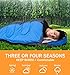 viniper Sleeping Bag, Comfort, Waterproof and Lightweight Envelope Sleeping Bag with Compression Sack Perfect for 4 Season Traveling, Camping, Hiking, Outdoor Fit Kid Women Men (Blue + Gray)