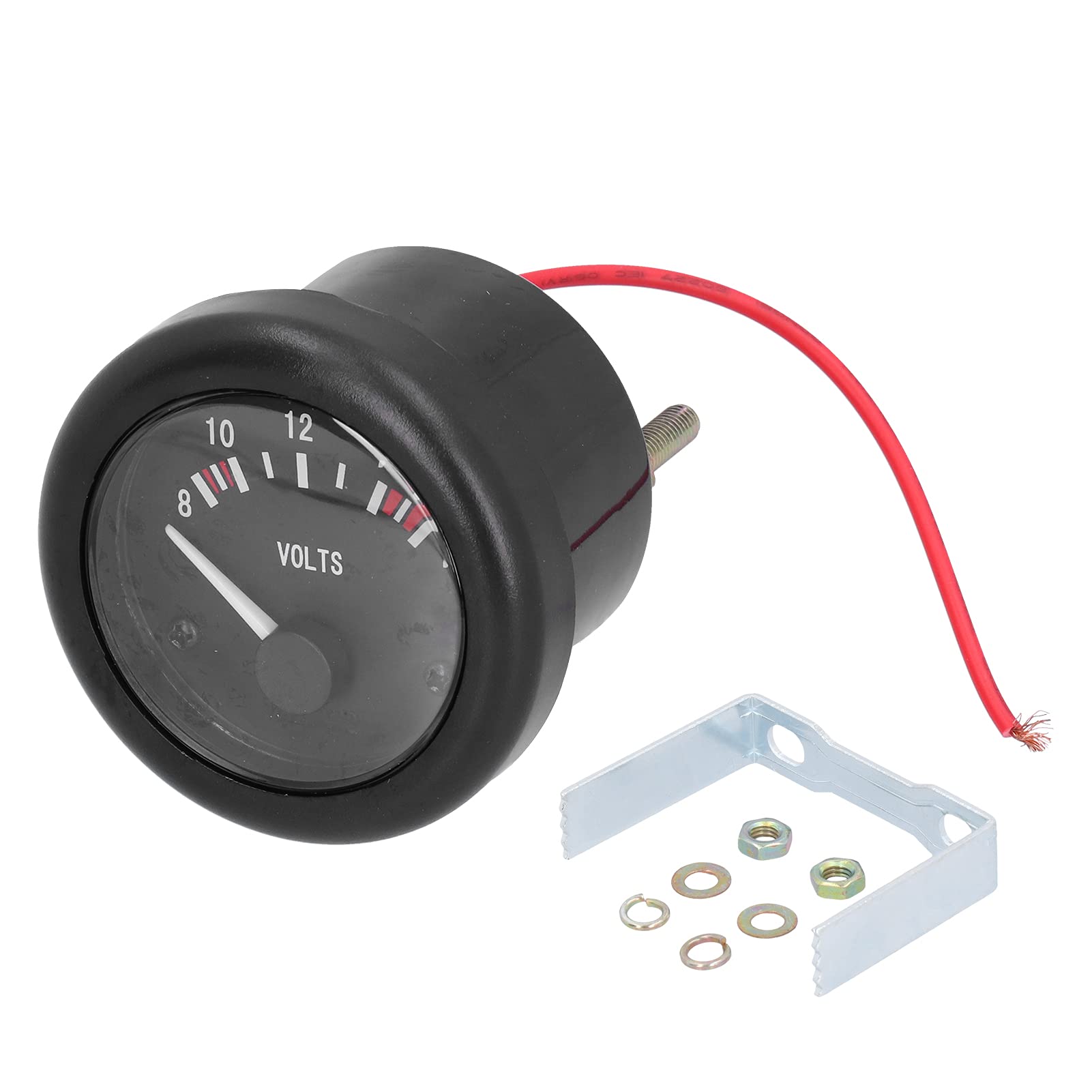 Yosoo Voltage Gauge， Universal Marine Gauge 12V 52mm/2.04in IP67 with Indicator Light for Yacht Auto Motor Meter Boat Voltmeter 52mm Waterproof