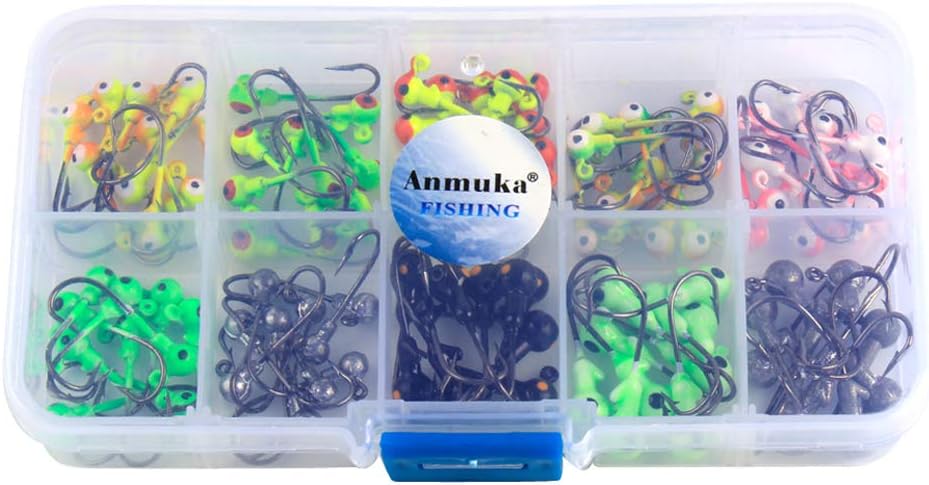 LEIPUPA 100pcs Durable Fishing Hooks Jigging Jig Hooks Fishhook with Storage Box
