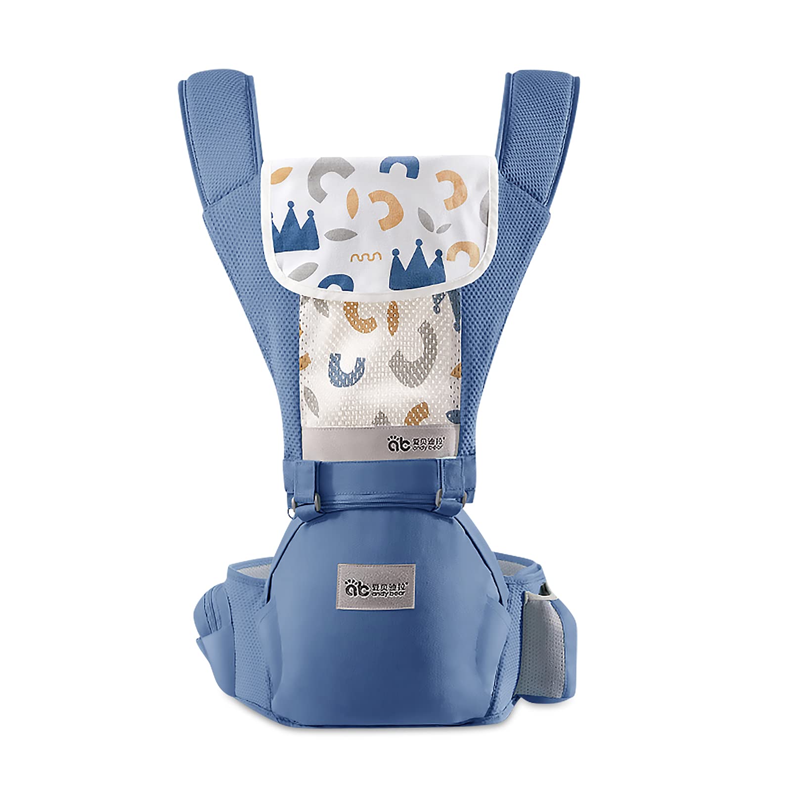 SONARIN Baby Carrier Ergonomic with Hip Seat,Pure Cotton Lightweight Breathable Baby Carrier for Newborn and Toddler 0-36 Months,Approved by Safety Standard,Multiposition,up to 30 KG(Blue)