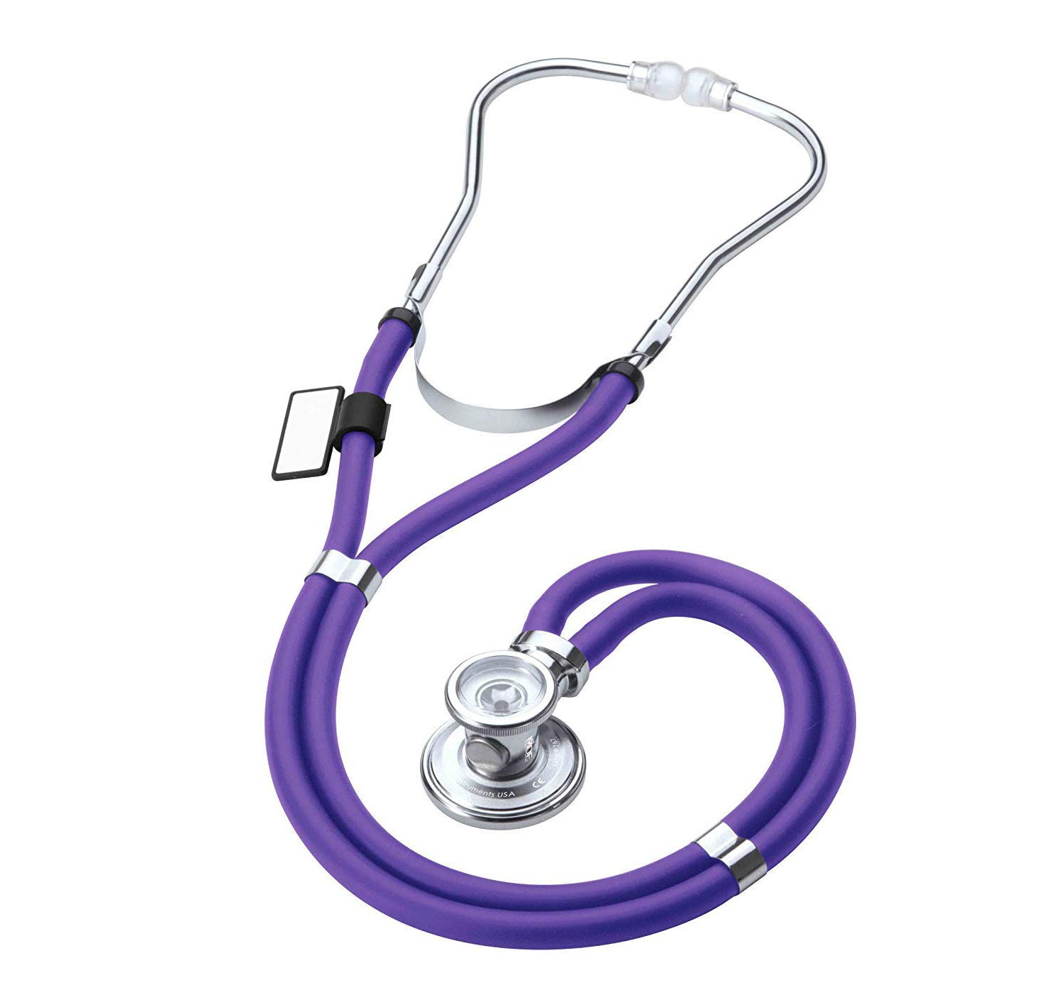 MDF Instruments, SpragueRappaport Dual Head Stethoscope with Adult, Pediatric, and Infant Convertible chestpiece, Purple Tube, MDF767-08