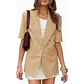 Cicy Bell Womens Dressy Casual Short Sleeve Blazer Summer Oversized Loose Fit Work Office Lapel Suit Jacket