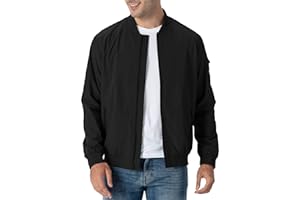 Rdruko Men's Lightweight Bomber Jacket Causal Fashion Stylish Windbreaker Light Jacket