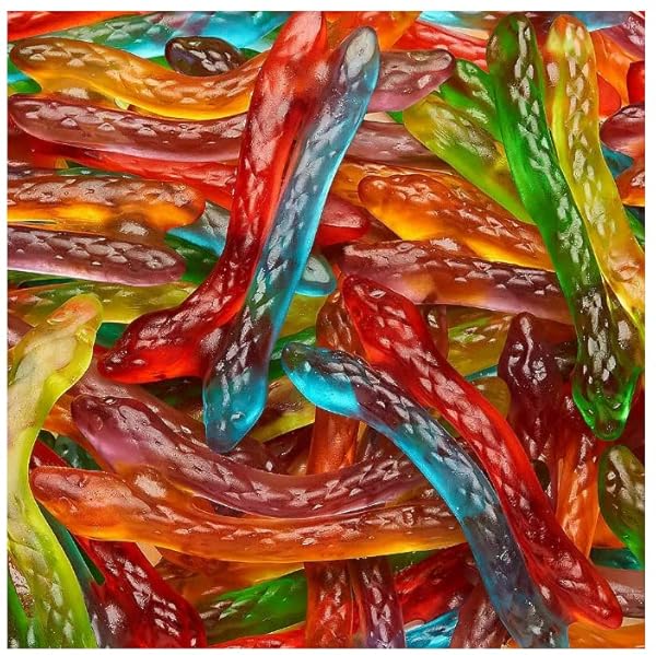 HARIBO GUMMI CANDY, TWIN SNAKES SWEET & SOUR GUMMY CANDY, 8.3 OUNCE RESEALABLE SHARE SIZE STAND UP BAG, SOFT & CHEWY SNACKS, ASSORTED FRUITY FLAVORS