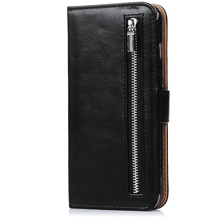 iPhone 6 Plus Case iPhone 6S Plus Hülle YOKIRIN Portable Magnetverschluss Reißverschluss Premium PU Leder Geldbörse Ständer C