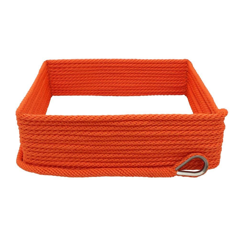Extreme Max 3006.2672 BoatTector Solid Braid MFP Anchor Line with Thimble - 3/8" x 150', Neon Orange Image