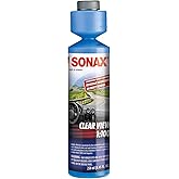 SONAX Clear View Windshield Washer Fluid Concentrate, Wiper Fluid, 8.45 oz | Concentrated windshield washer fluid makes over 6 gallons and removes oil, road grime and film for streak-free glass.