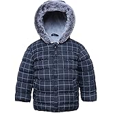 Rokka&Rolla Baby Boys' Water-Resistant Fleece Lined Puffer Jacket Winter Coat for Newborn Infant Toddler