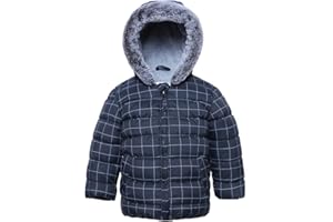 Rokka&Rolla Baby Boys' Water-Resistant Fleece Lined Puffer Jacket Winter Coat for Newborn Infant Toddler