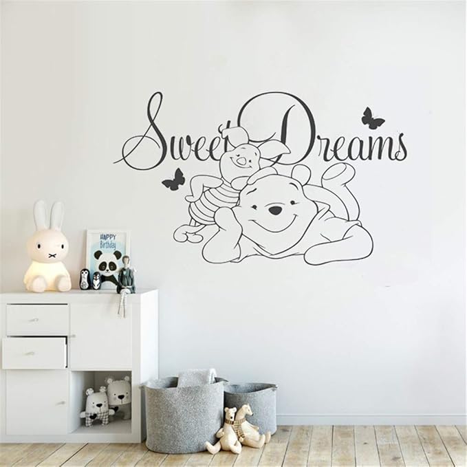 wandaufkleber küche holz Kinderzimmer Dekor Winnie the Pooh Wandaufkleber Baby Sweet Dreams Wandtattoo Kinder Schlafzimmer Ca