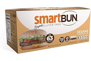 Smart Baking Company Smartbuns, Gluten Free, Sugar Free and Carb Free Buns (Sesame, Singles