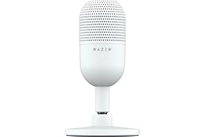 Razer Seiren V3 Mini USB Microphone: Condenser Mic - Supercardioid Pickup Pattern - Tap-to-Mute Sensor with LED Indicator - S