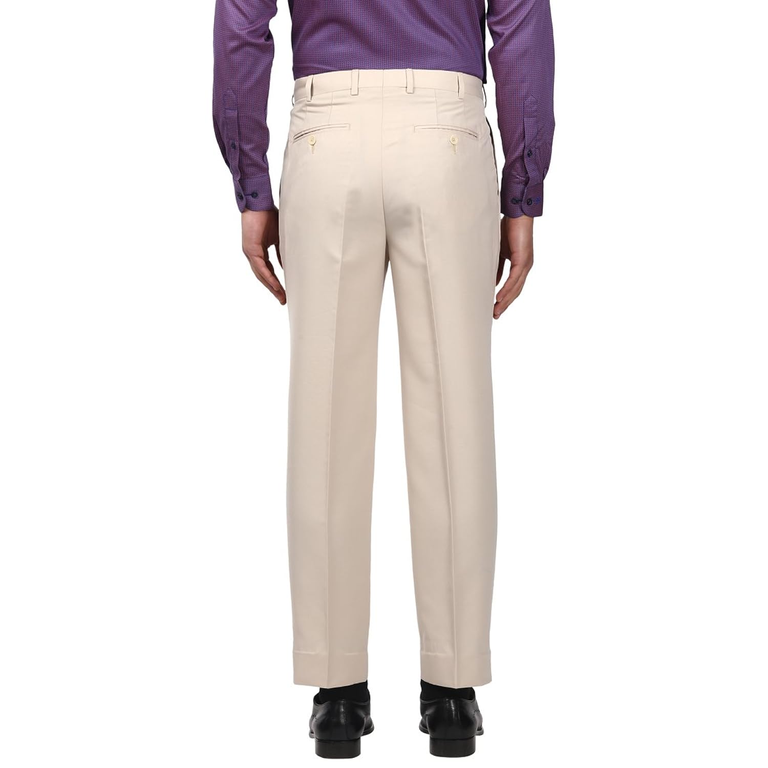 raymond men's pleat-front formal trousers
