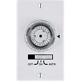 Intermatic IW700K Heavy-Duty Mechanical in-Wall Timer, 20A | 72 Trippers for up to 36 ON/OFF Events with 3-Way Switching, Easy In-Wall Install for Lights and Fans