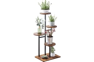 VonDream 4 Tier Plant Stand Indoor, Tiered Plant Stands for Indoor Plants Multiple, Corner Flower Stand for Living Room, Multi-Layer Vintage Design Plant Shelf