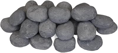 Stove Wizard 30x Grey Ceramic Pebbles Replacement for Gas & Electric Fires Boxed