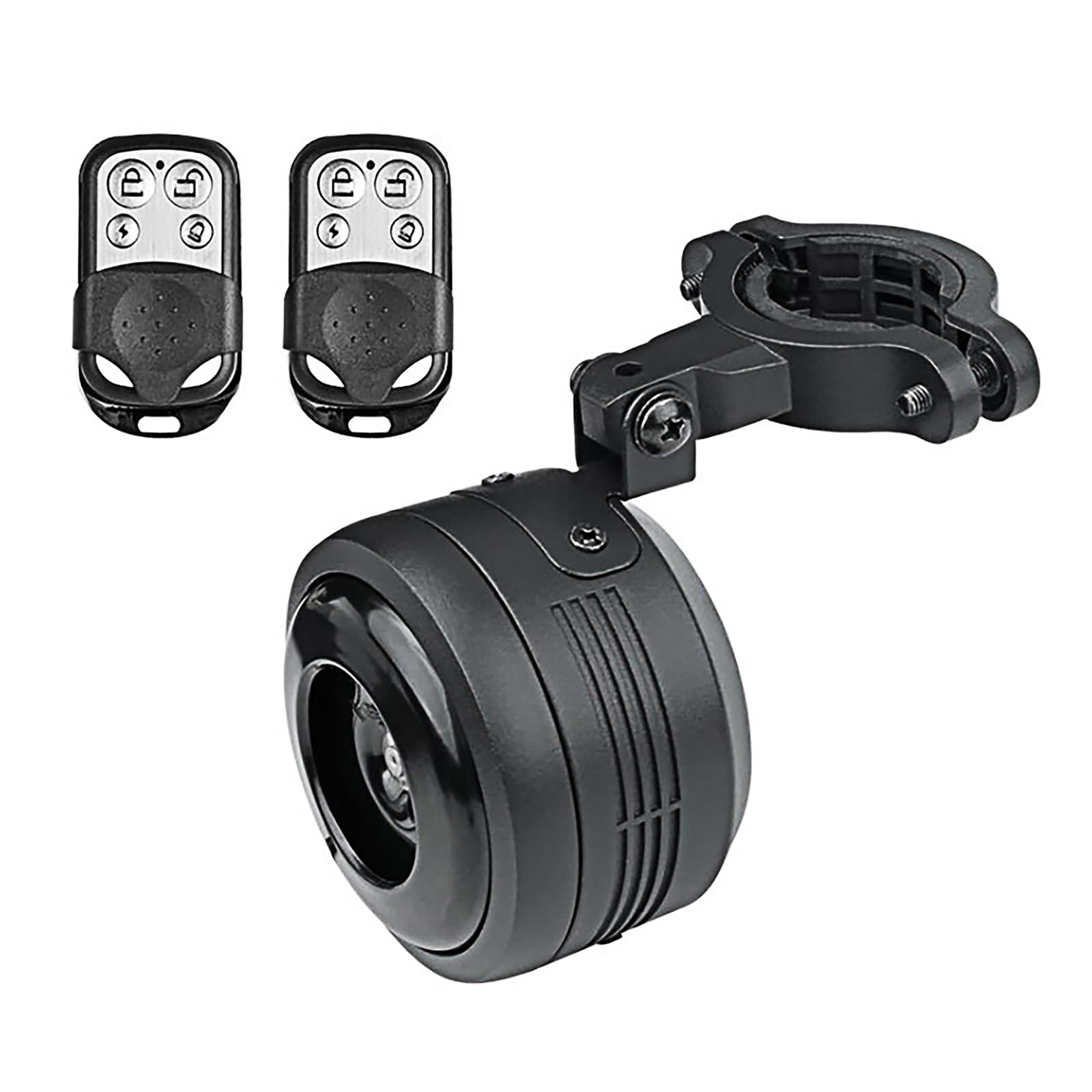 Photo 1 of Bike Bell Alarm Horn with Remote, USB Rechargeable, Waterproof, Anti-Theft Vibration Alarm for Bikes/Scooters (1 Pack)