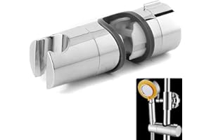 LiXiongBao Adjustable Shower Head Holder For Slide Bar,Universal 18-25MM O.D. Rail Head Bracket Holder for Slide Bar Slider C