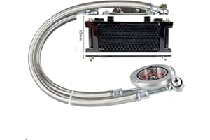 ZEXMNUYT Radiator Oil Cooler Compatible For Suzuki GN125 GZ125 GSX125 EN125 125cc Motorcycle Chopper Bike Vintage Compatible For Yamaha(Black Radiator)