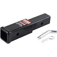 ZONETECH Trailer Hitch Receiver Tube Extender 2 Pack - 7" Extension, 3500 Lbs Capacity