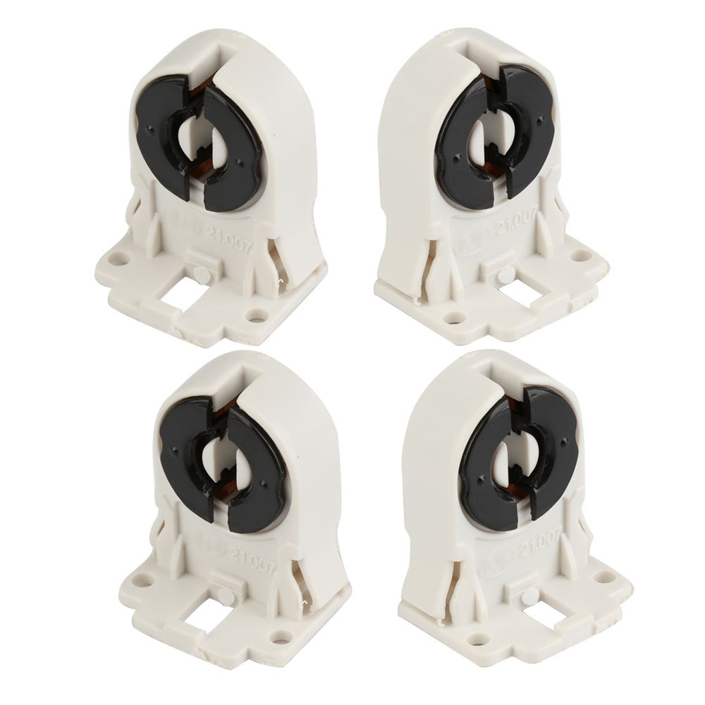 4pcs T8 Fluorescent and LED Tube Lamp Holder Socket Snap-in Or Slide-On Fittings AC 100-250V 5060Hz