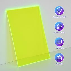 5 Pack Acrylic Sheet Green Fluorescent Colored