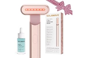 Solawave 4-in-1 Radiant Renewal Red Light Therapy Wand & Renew Complex Activation Serum | Beauty Device for Face & Neck | Serum Boosts Anti-Aging Effects, Reduces Wrinkles, Dark Circles & Puffiness