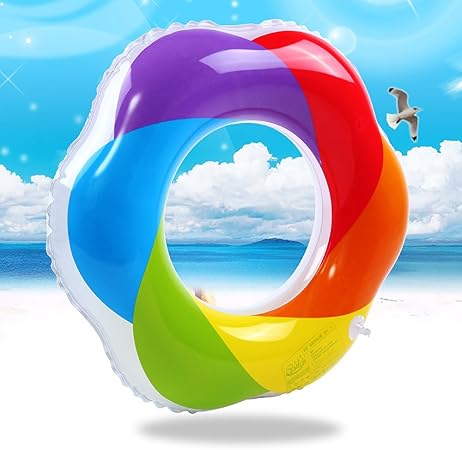 Amazon 浮き輪 男女兼用 直径90cm 大人用 環境保護pvc素材 カラフル 膨脹可能 スイミングプールフロートフローティングラフト スイムリング 浮き輪 おもちゃ
