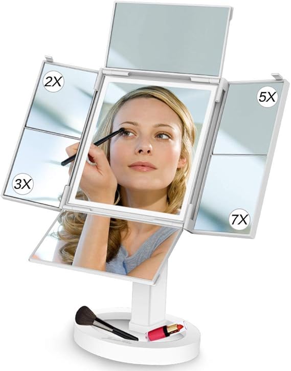 JAMIEWIN Large Magnification Makeup Mirror 7x 5x 3x 2x 1x Vanity