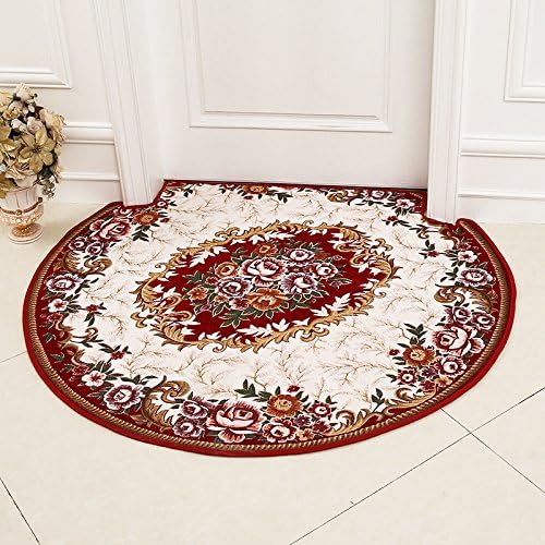 AINIF The circular door door mat mat mat mat carpet entrance door,Red wine