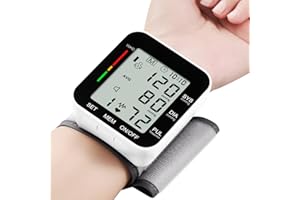 COVERICH Blood Pressure Monitor Automatic Blood Pressure Machine for Home Use Voice Large LCD Display Blood Pressure Cuff Wrist Monitor 2X99 Readings with Carrying Case