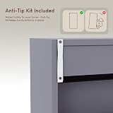 Vida Designs Grey Wooden Shoe Cabinet with 3 Pull-Down Drawers view 7